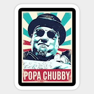 Vintage Retro Popa Chubby Sticker